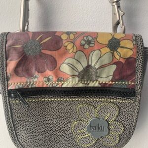 Haiku Floral Mini Crossbody in Coral, Yellow, Cream and Gray